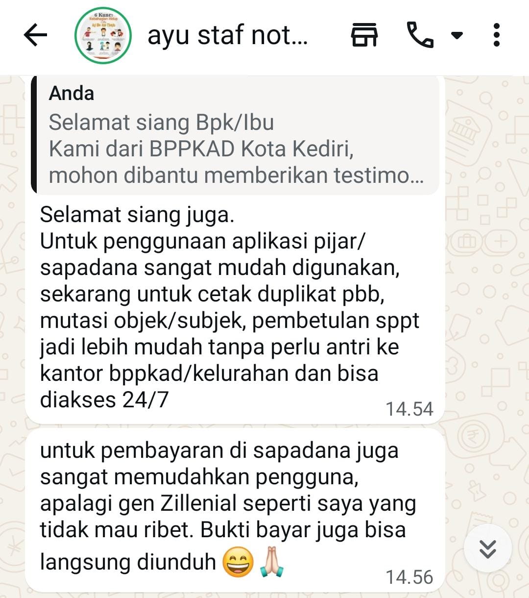 Testimoni Ayu Staf Notaris