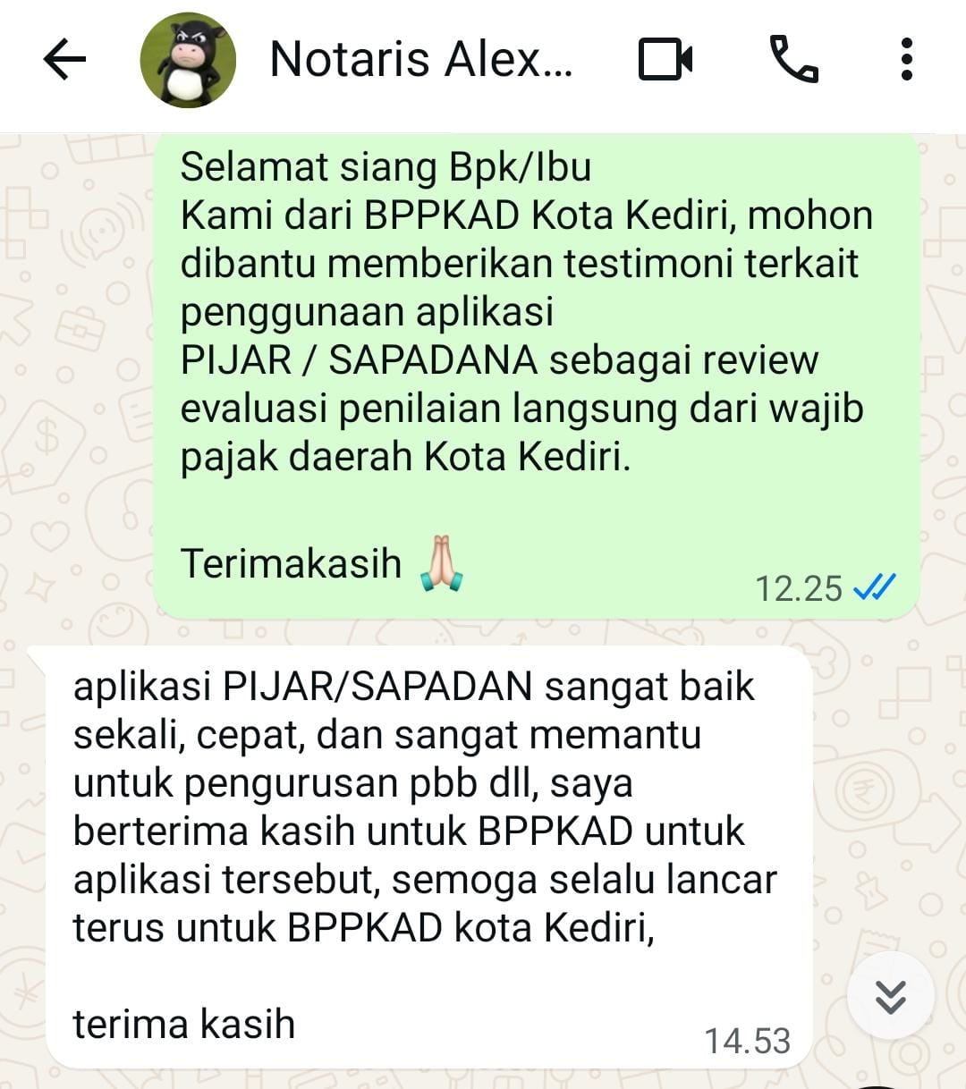 Testimoni Notaris Alex